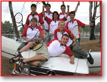 gay tennis melbourne - team on car